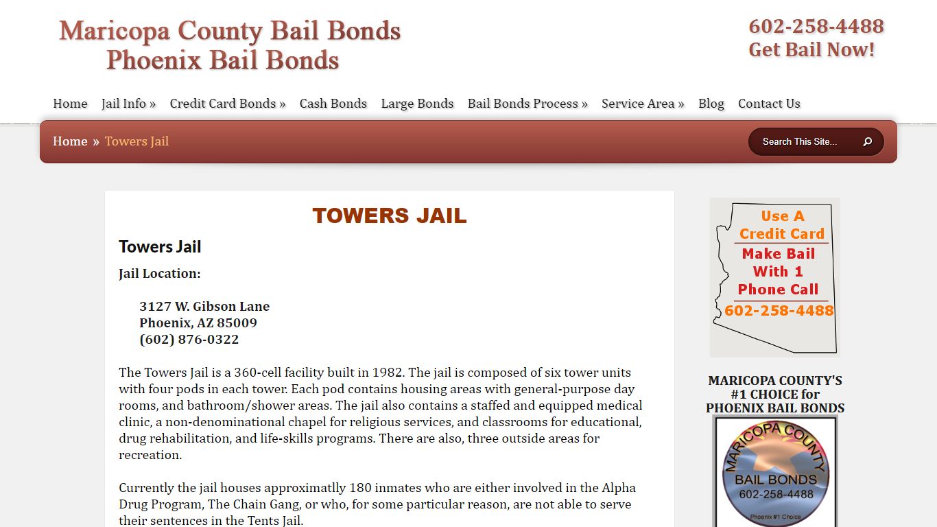 Towers Jail Inmate Information - Maricopa County Jail ...